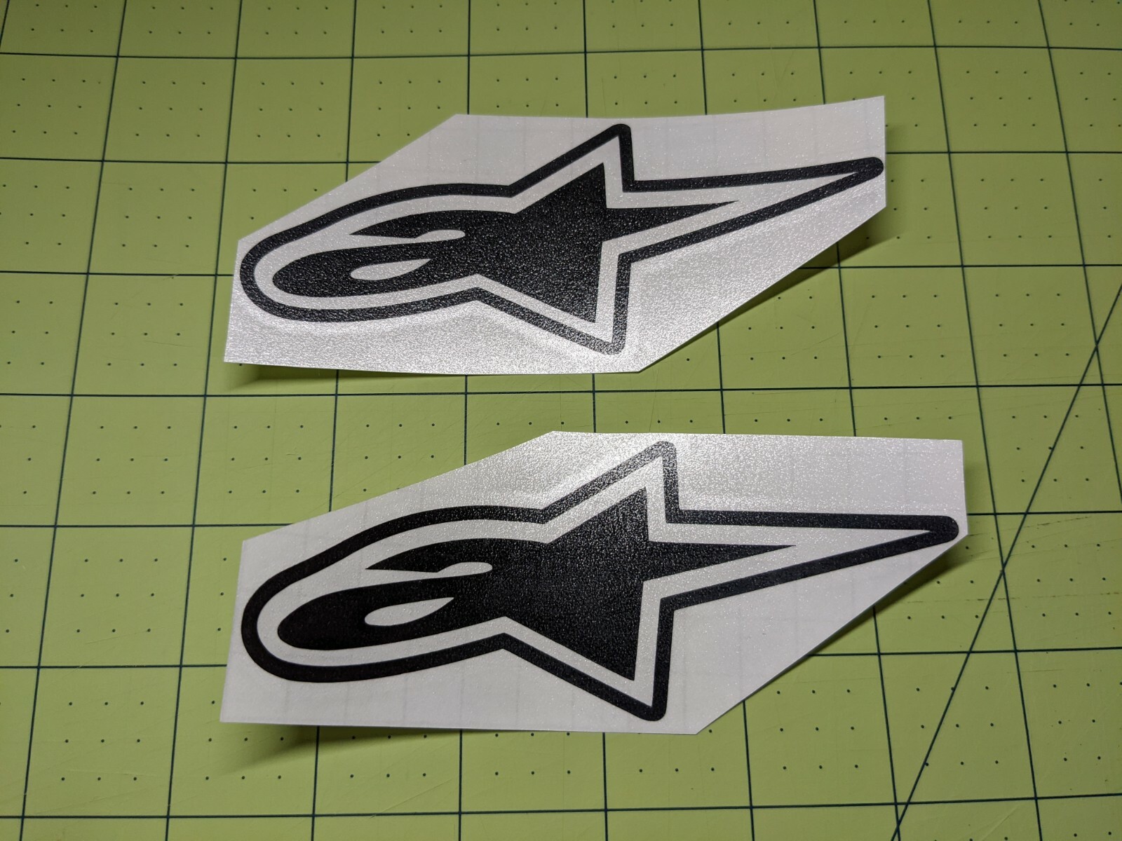 Alpinestars (x2) PAIR Decal Sticker Graphics Logo Racing Motocross ATV JDM