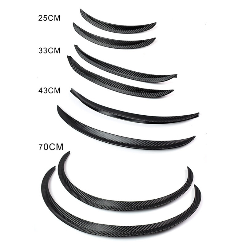 Universal Car Wheel Eyebrow Arch Protector Trim Lips Fender Flares Carbon Fiber