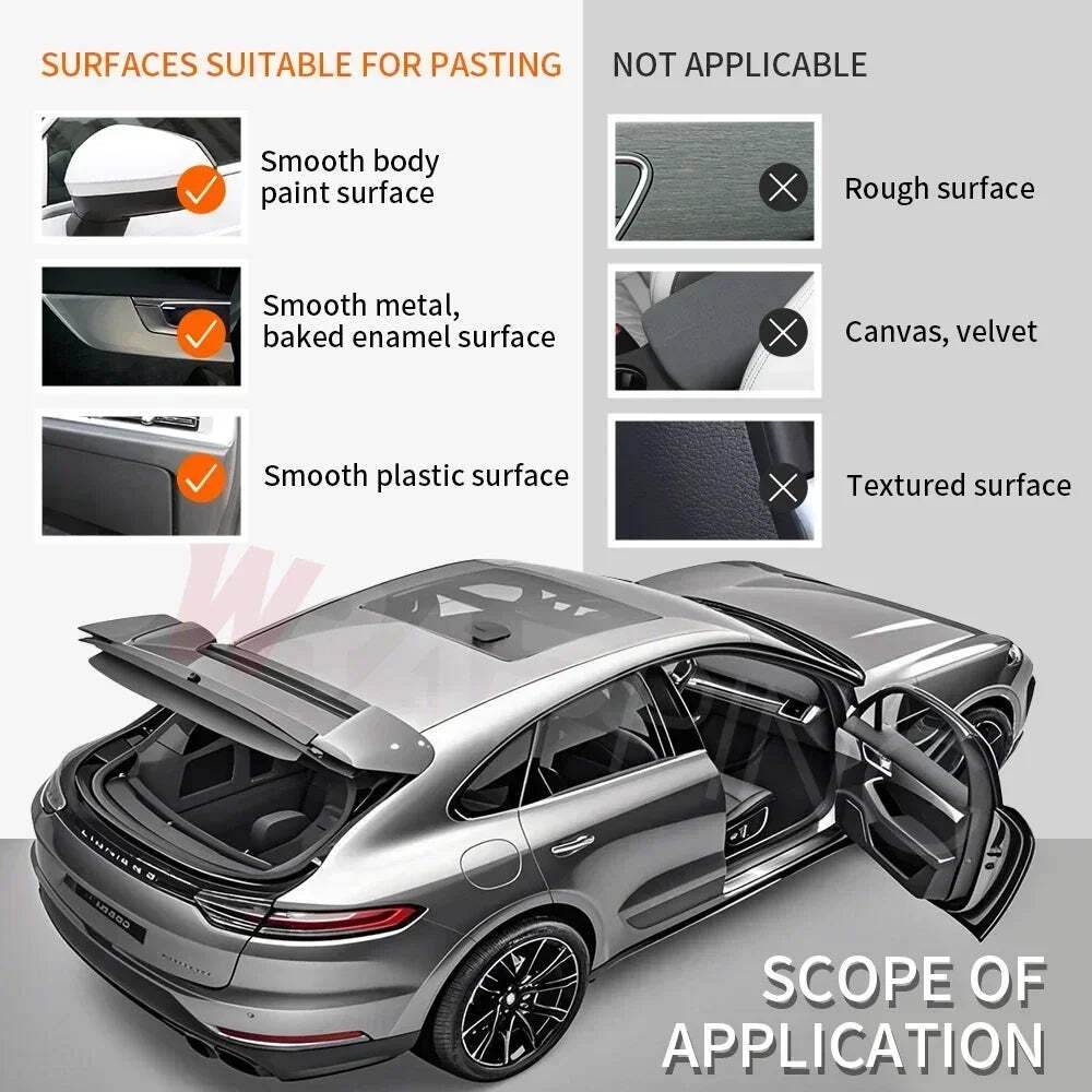 Car Adhesive Vinyl Honeycomb Auto Decal Wrap Film Waterproof Car Stickers Consol