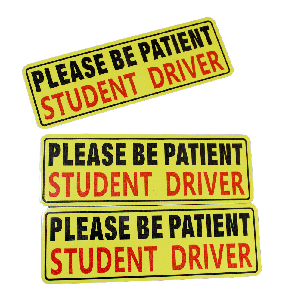 3 Pcs Student Driver Magnet Car Signs Car Bumper Sticker Decal Please Be Patient