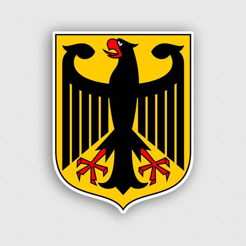 German Coat of Arms Eagle Shield Decal Germany Berlin Munich Stuttgart Sticker