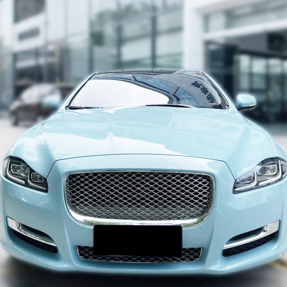 5FTx50FT PET Crystal Sea Breeze Blue Vinyl Wrap Self-Adhesive Air Release