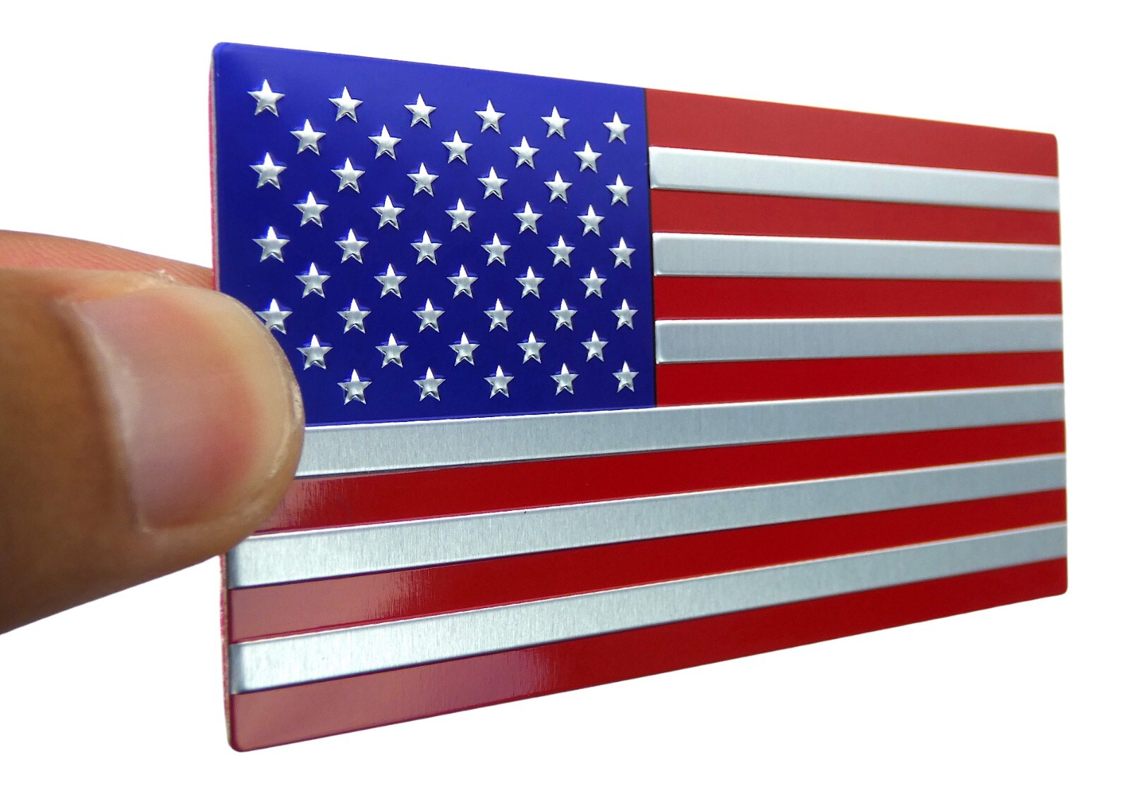 ALUMINUM American Flag Decal Sticker Car, Motorcycle, SUV, Truck, Patriotic