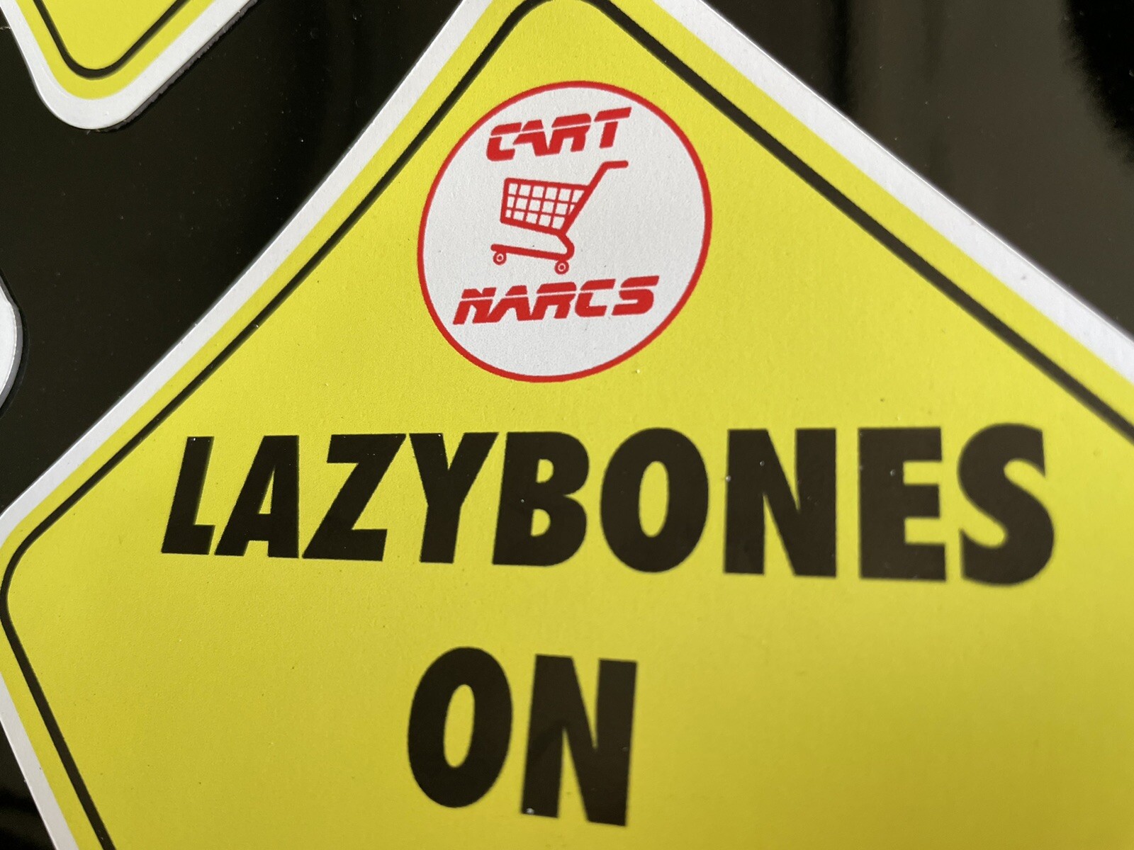Lazybones On Board Custom Car Magnet Cart Narc Funny 5”x5”