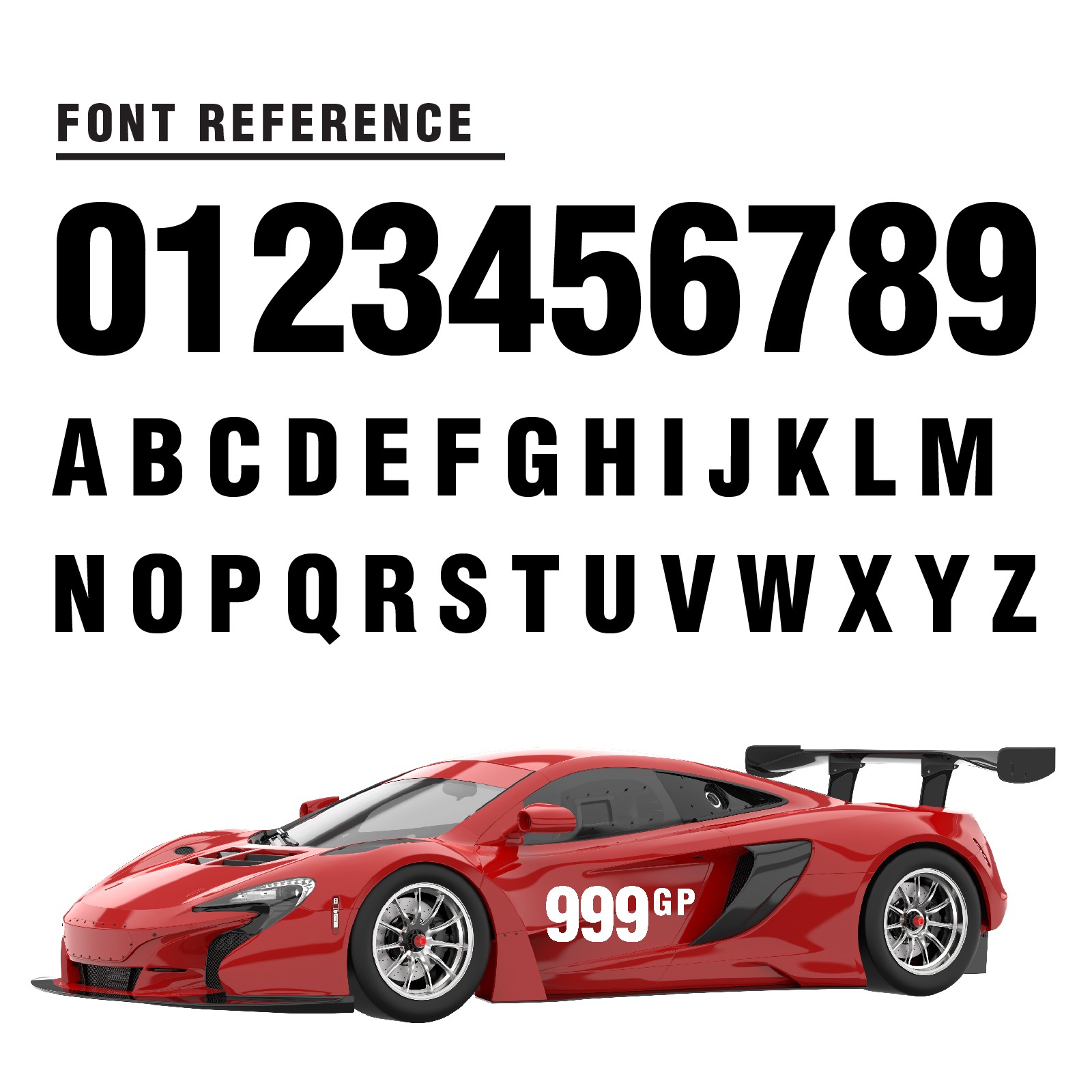 Custom Autocross Number Class Sticker Matte x2 8,10,12,14 inch – Classic
