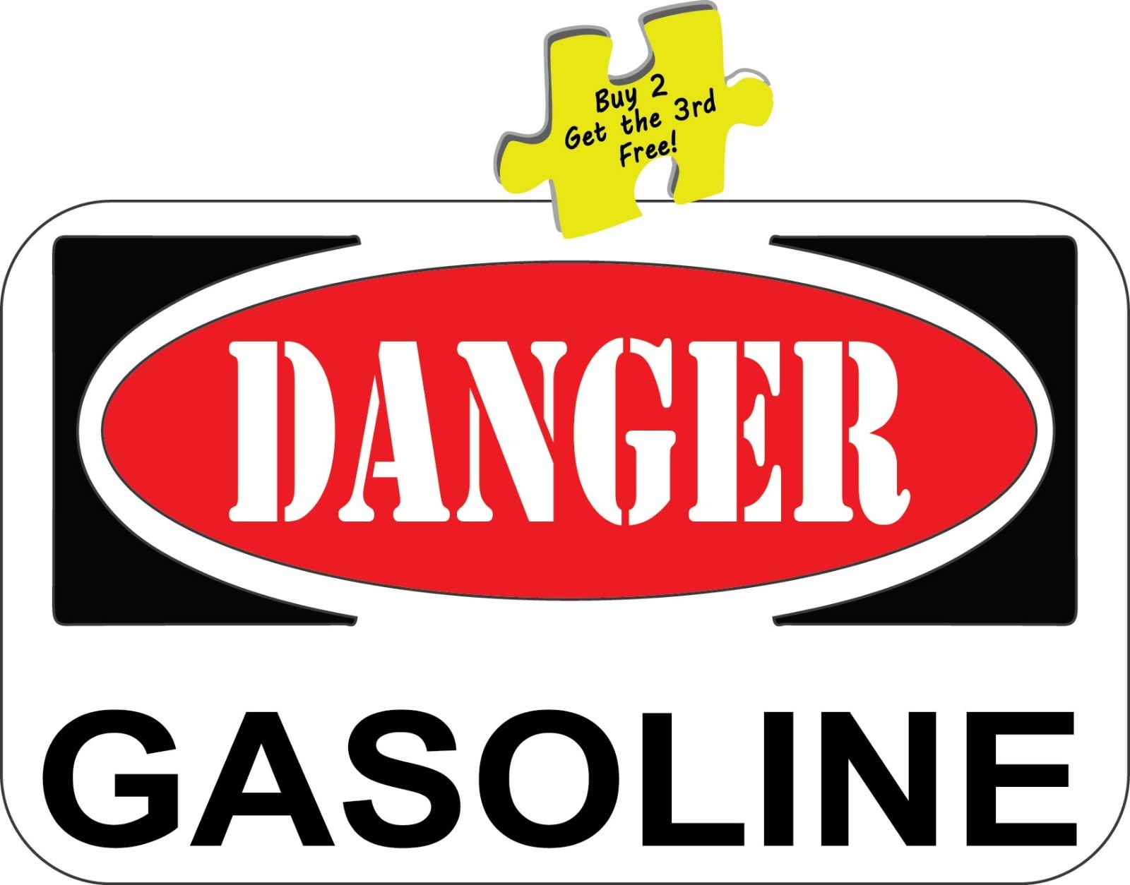 Danger Gasoline OSHA / ANSI Gas Safety Decal Sticker 3.5″ x 5.5″ p168