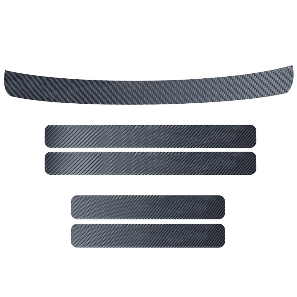 5x Car Rear Bumper Protector Trim Strip Trunk Door Sill Guard Scratch Pad Cover