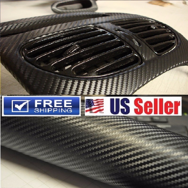 4D GloSSy Carbon Fiber Premium Vinyl Wrap Sticker Film 60″x24″ {AIR BUBBLE FREE}