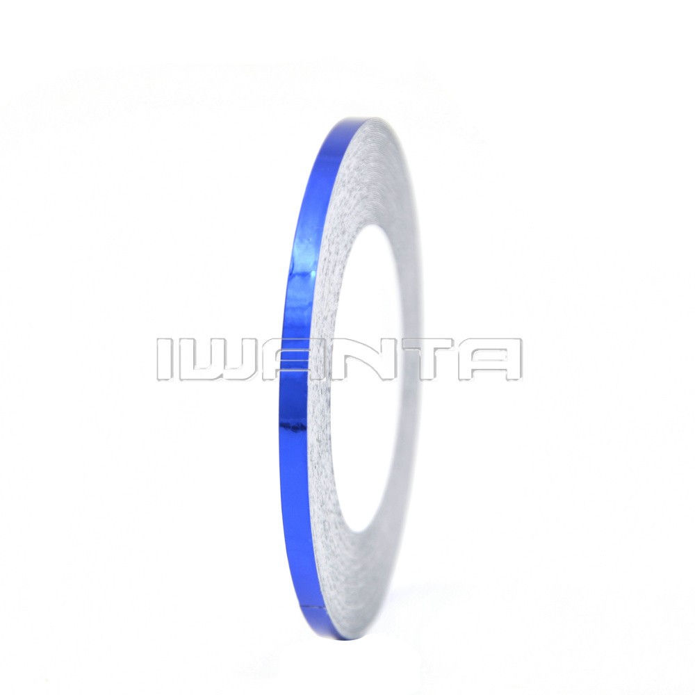 1/8″ 3mm Matte Black & Blue Chrome Pinstriping Pin Stripe Vinyl Decal Sticker