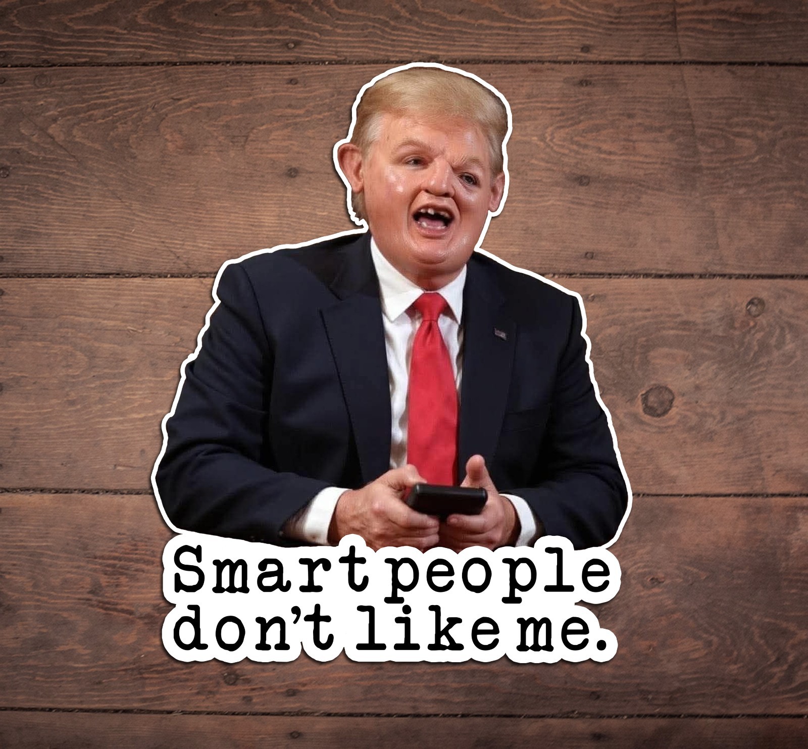 Sloth Trump Smart People Die Cut Sticker, Liberal, FDT, Anti Trump, Democrat
