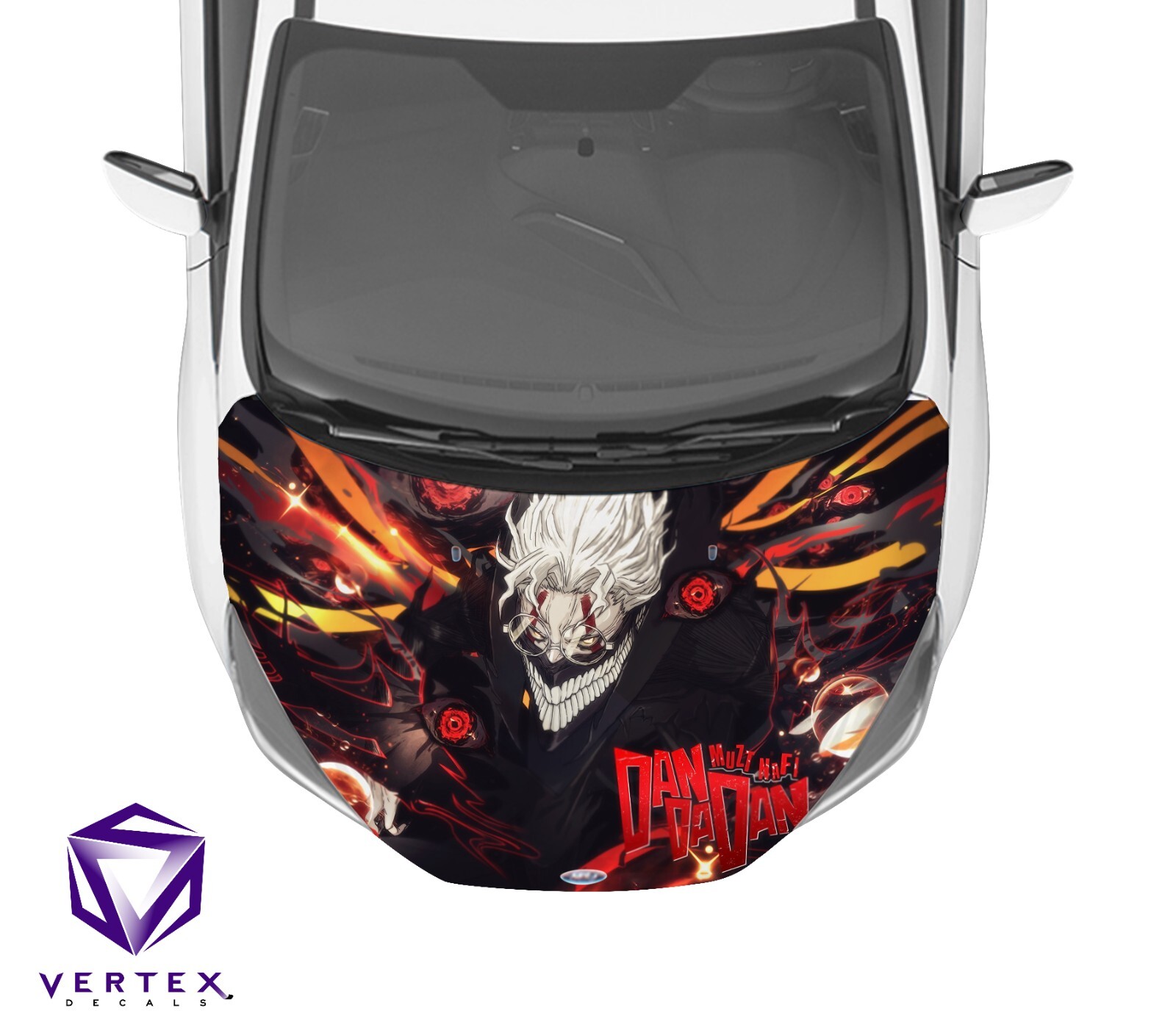 Dandadan Anime Hood Wrap Weatherproof Vinyl Decal 53″ X 80″