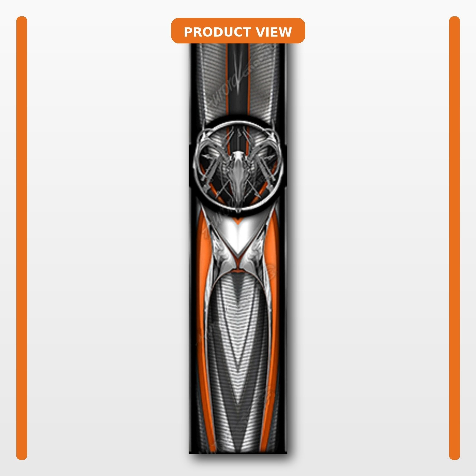 Chrome Deer Skull Truck Bed Side Decal Set Left Right Vinyl Graphic Sticker