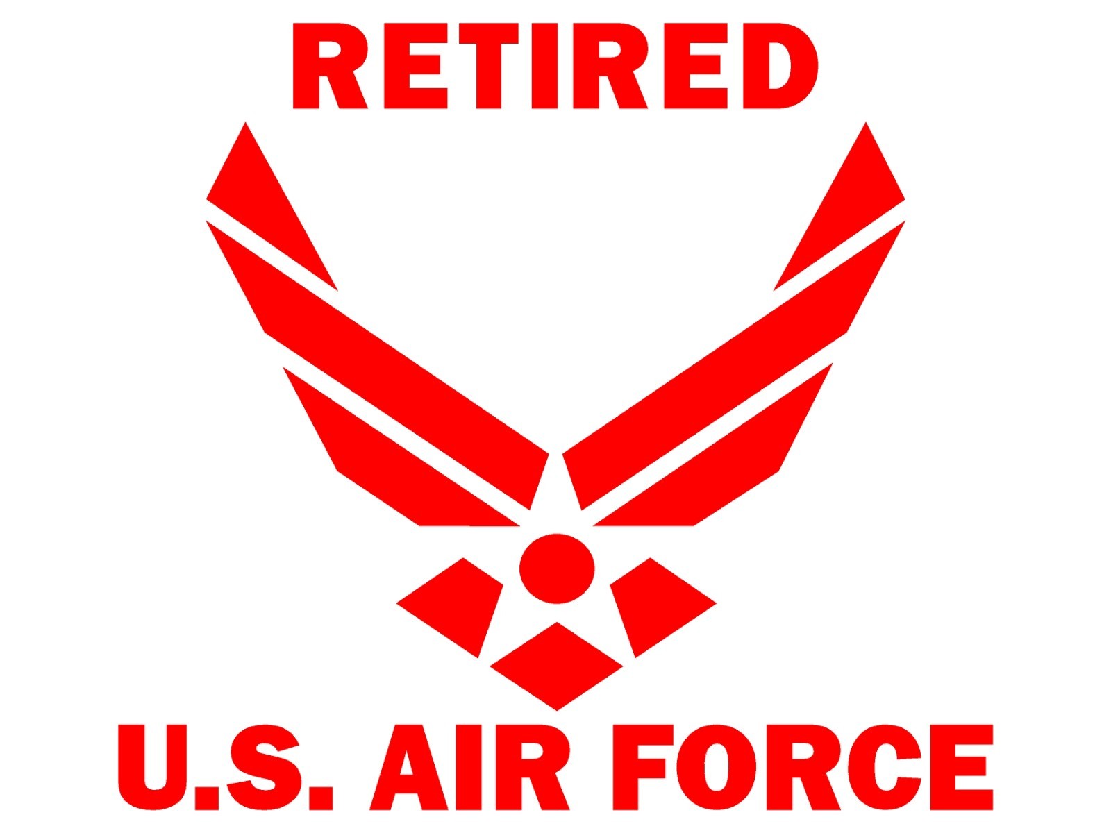 United States Air Force Retired USAF Die Cut Vinyl Decal Many Colors and Sizes