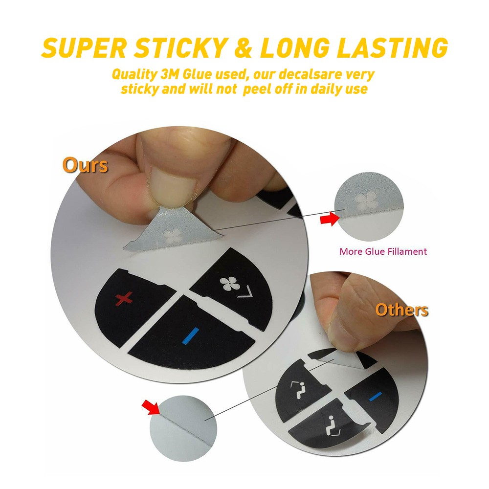 Decal Stickers AC Dash Button Re Kit for Replacement Chevrolet Tahoe GMC 1-10Set