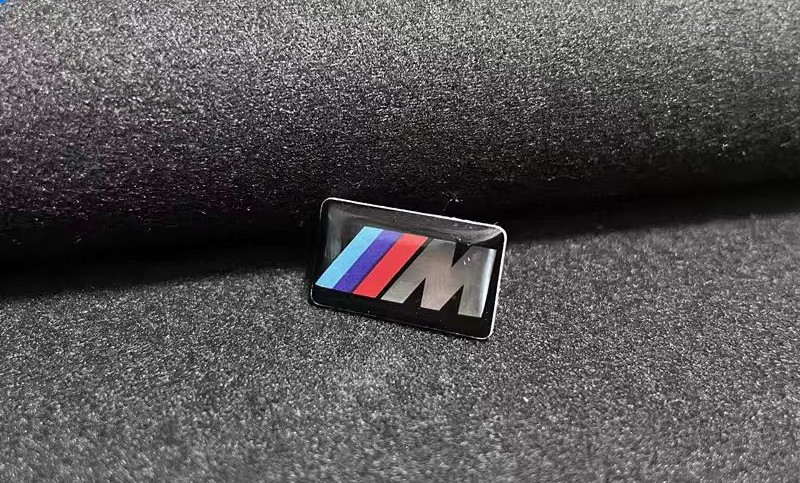 4PCS 19MM X 11MM M-badge decal For BMW steering wheel decoration sticker