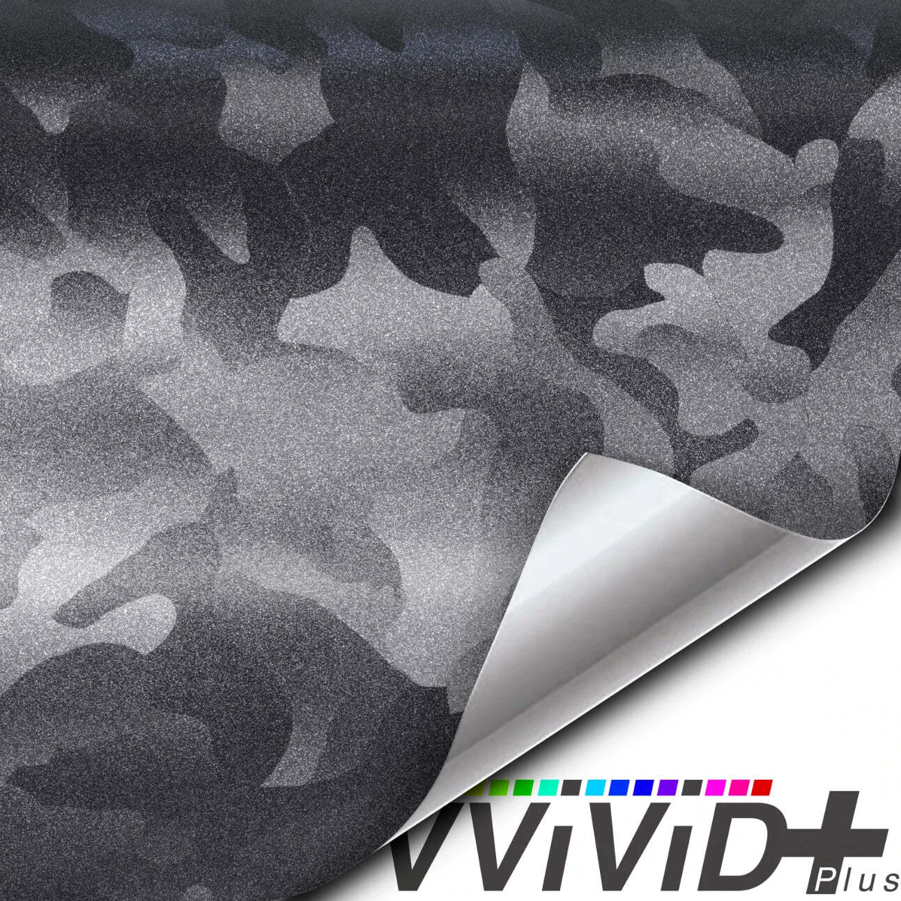 VVivid 2022 VVivid+ Ghost Metal Dark Gray Stealth Camo Vinyl Car Wrap | V501