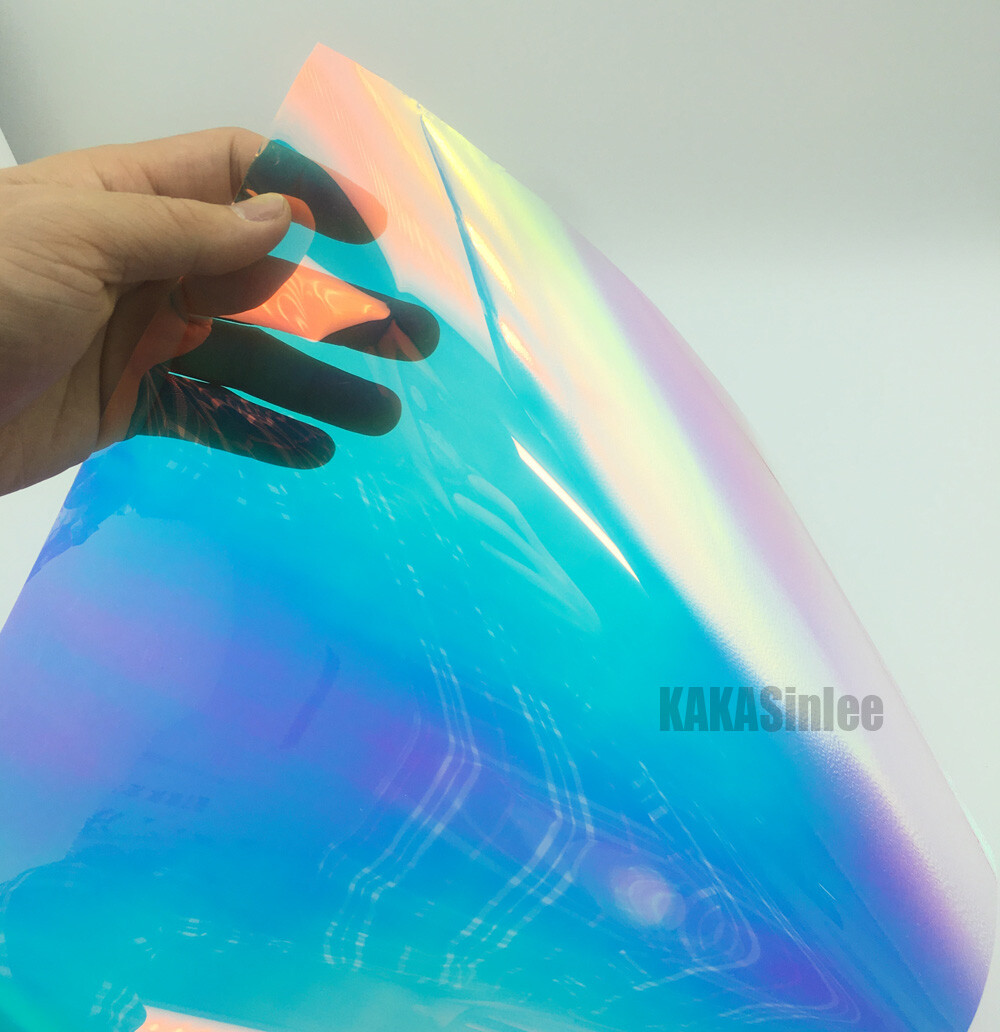 Blue Smooth Chameleon Rainbow Wrap Window Film Glass Sticker Decal Tint PET AX