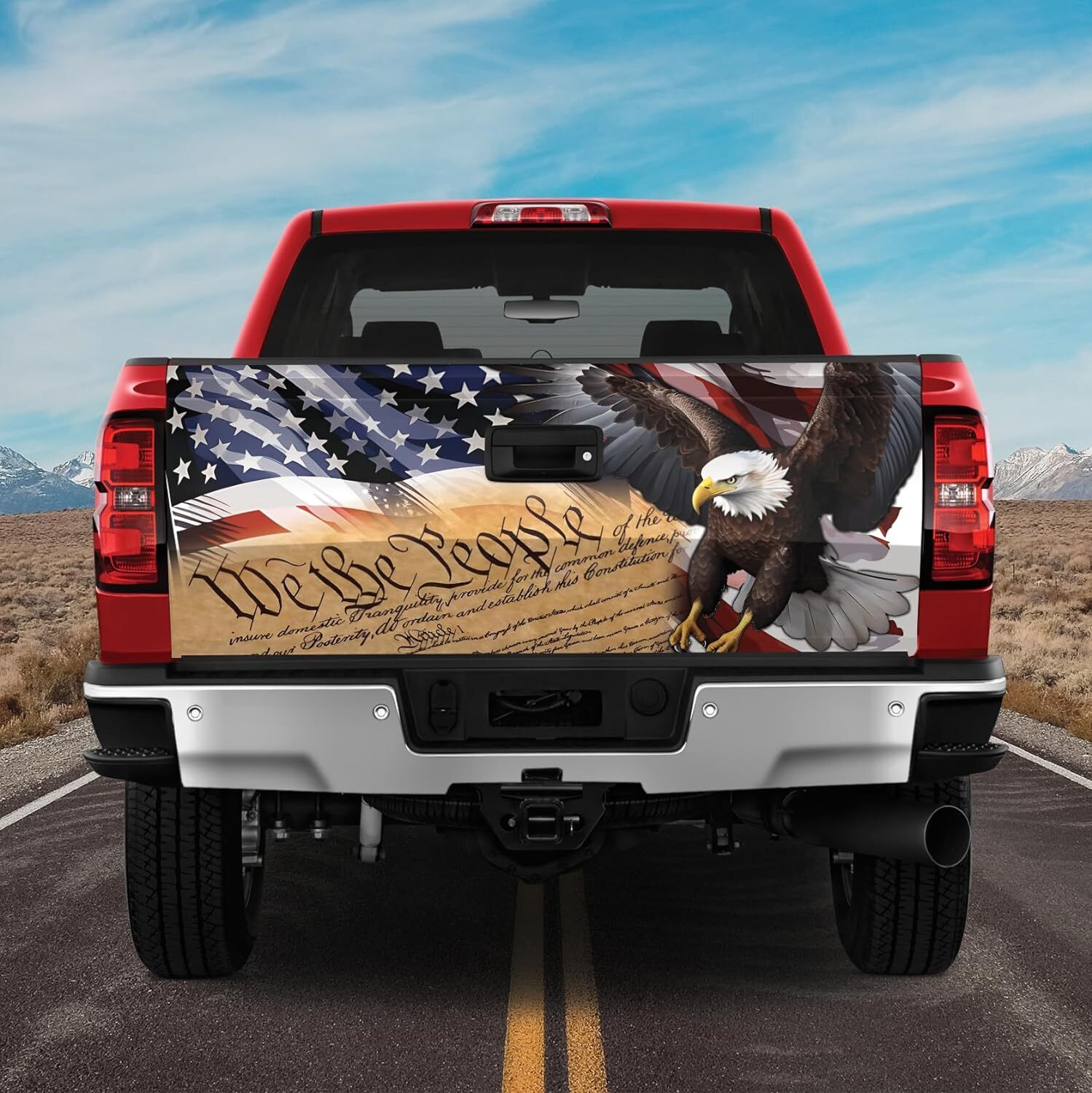 US Eagle Hope Truck Tailgate Wrap, US Patriotic tailgate