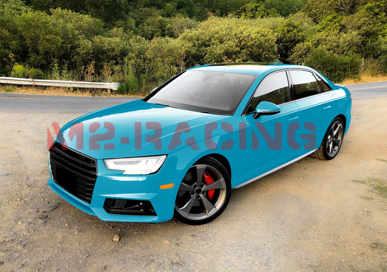 4FTx5FT PPF Miami Blue Gloss Color Vinyl Paint Protection Film Scratch Auto Wrap