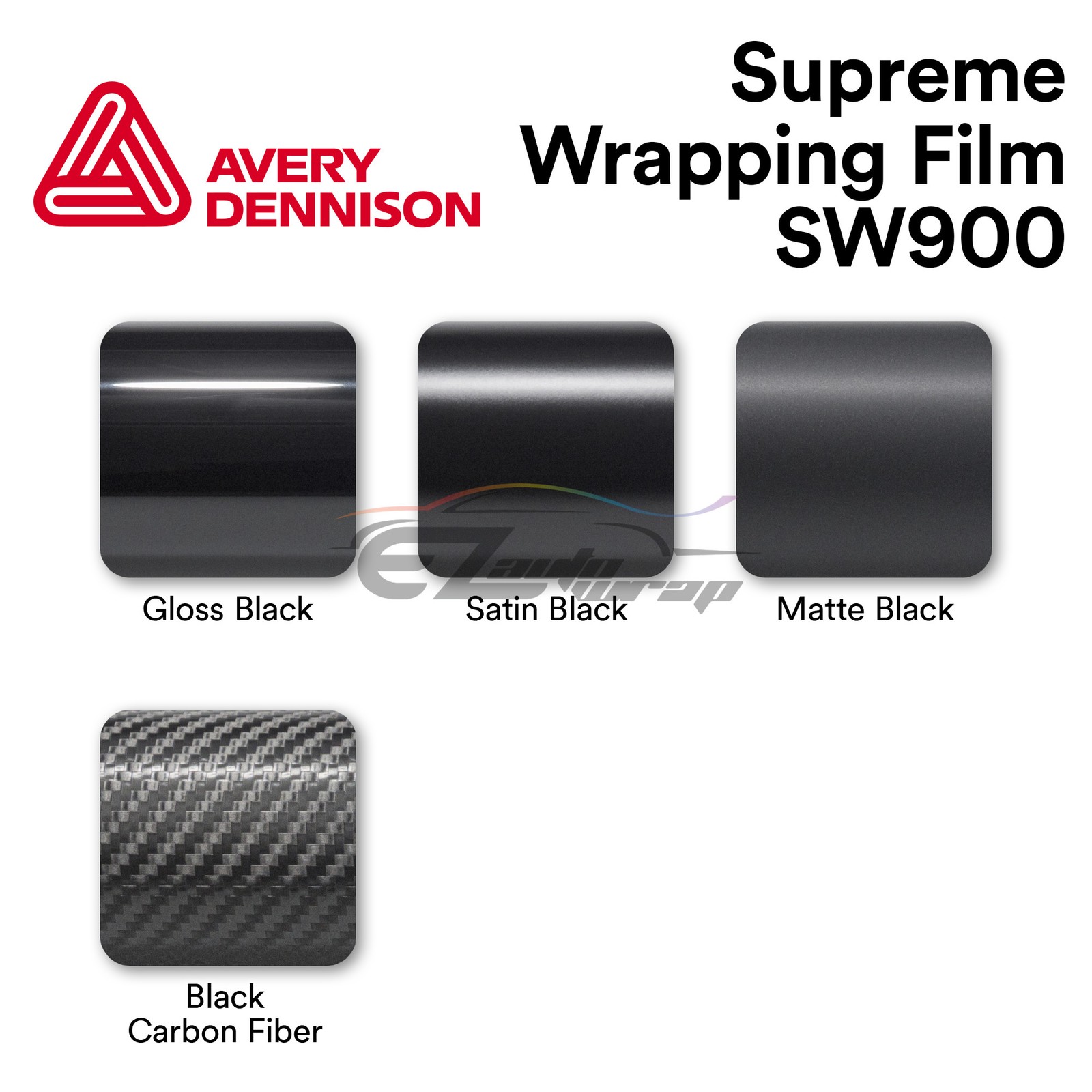 Avery SW900 Gloss Matte Satin Black Supreme Wrapping Film Vinyl Car Wrap Sheet