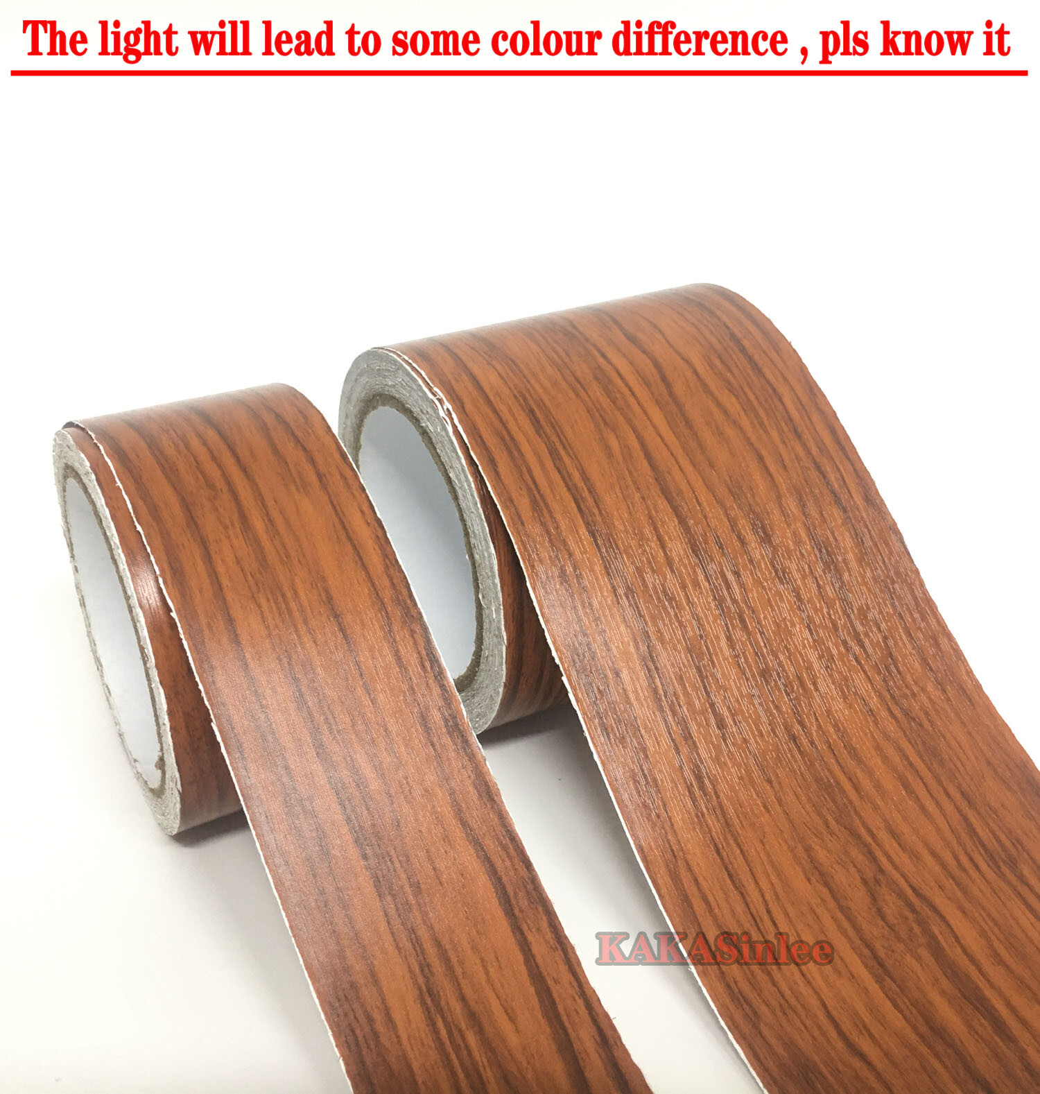 #9723 12in W Wood Textured Grain Tape Decal Vinyl Wrap PVC Sticker House Decors