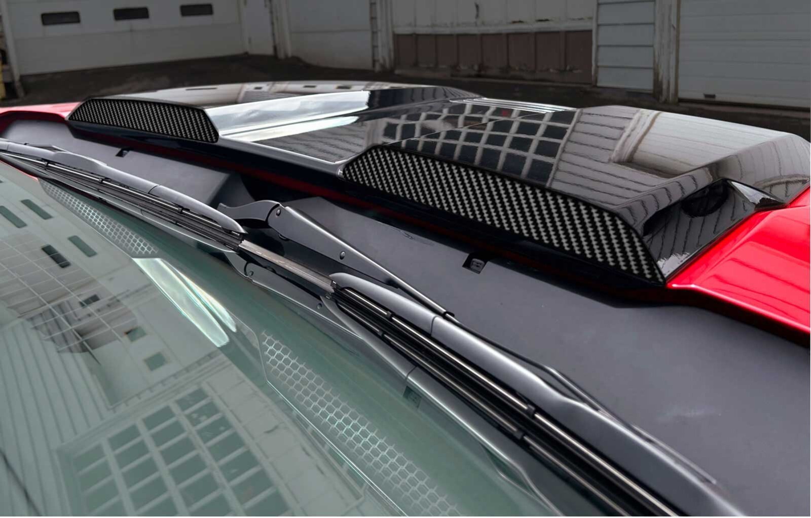2022 23 Chevy Silverado Trail Boss ZR2 Hood Scoop CARBON FIBER Decals set of 2