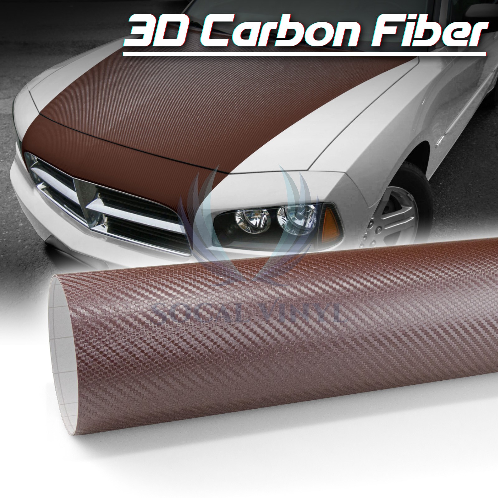 3D Carbon Fiber Matte Vinyl Vehicle Wrap Sticker Bubble Free Air Release Sheet
