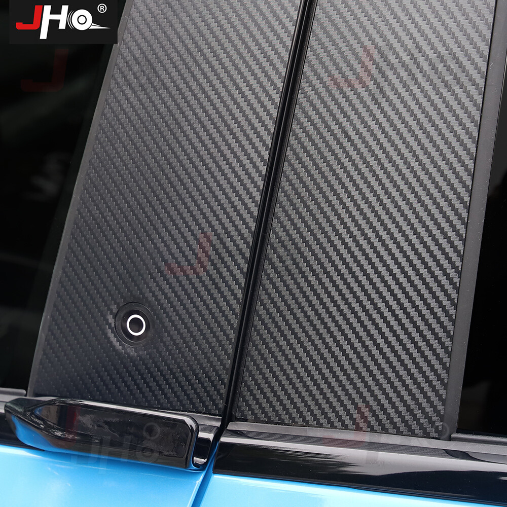 Carbon Fiber Window B Pillar Post Cover Sticker For Ford Mustang Mach-E 2021-25