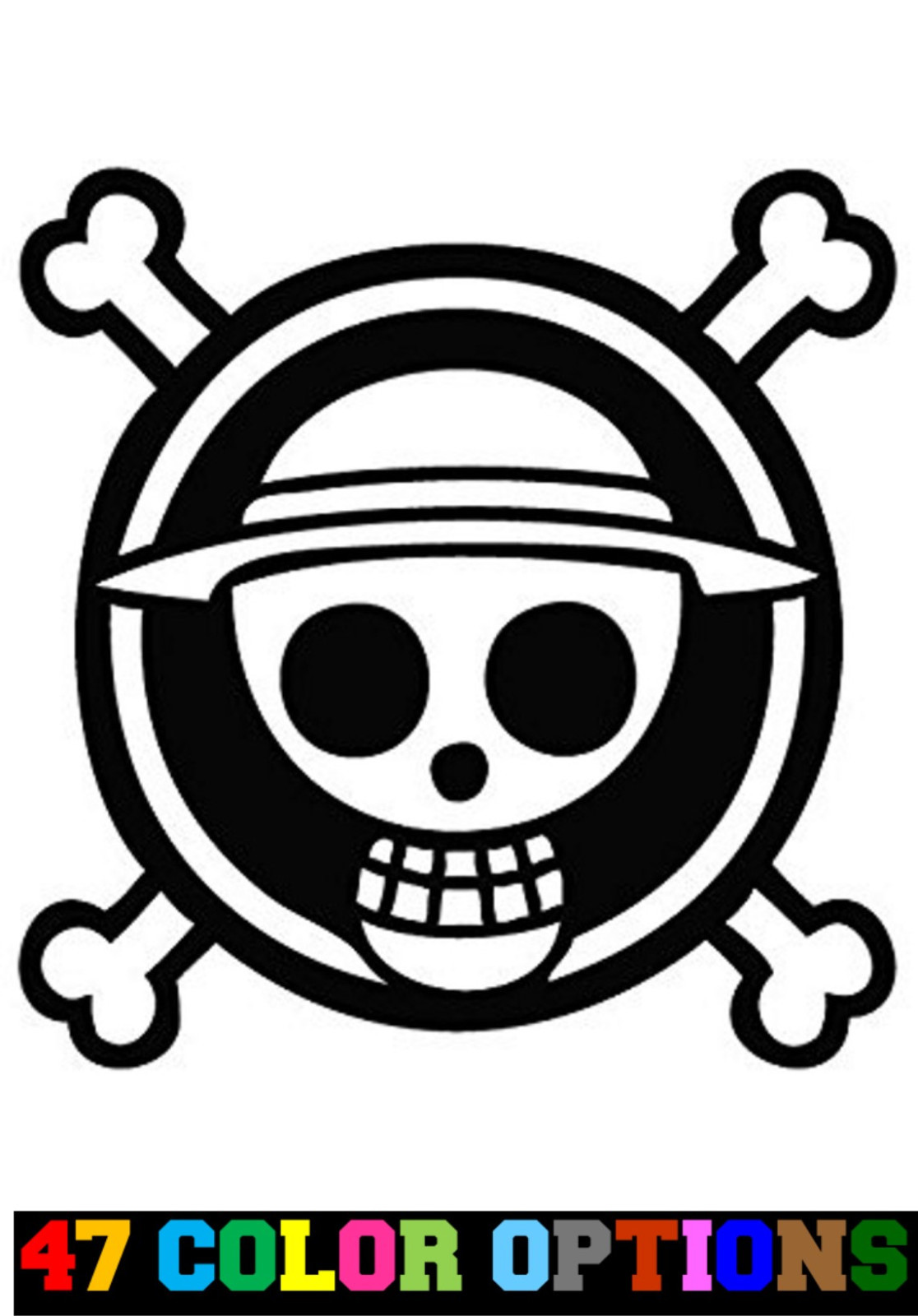 Decal Vinyl Truck Car Sticker – Anime One Piece Skull And Crossbones