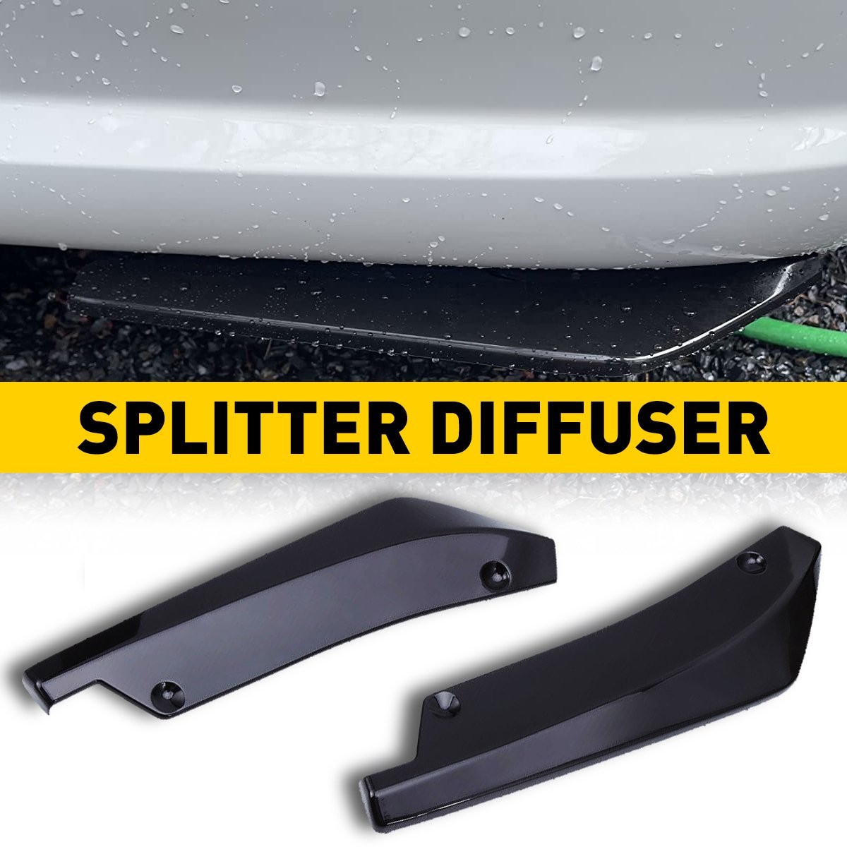 1/2set Universal Car Rear Bumper Lips Side Splitter Canard Diffuser Body Spats J
