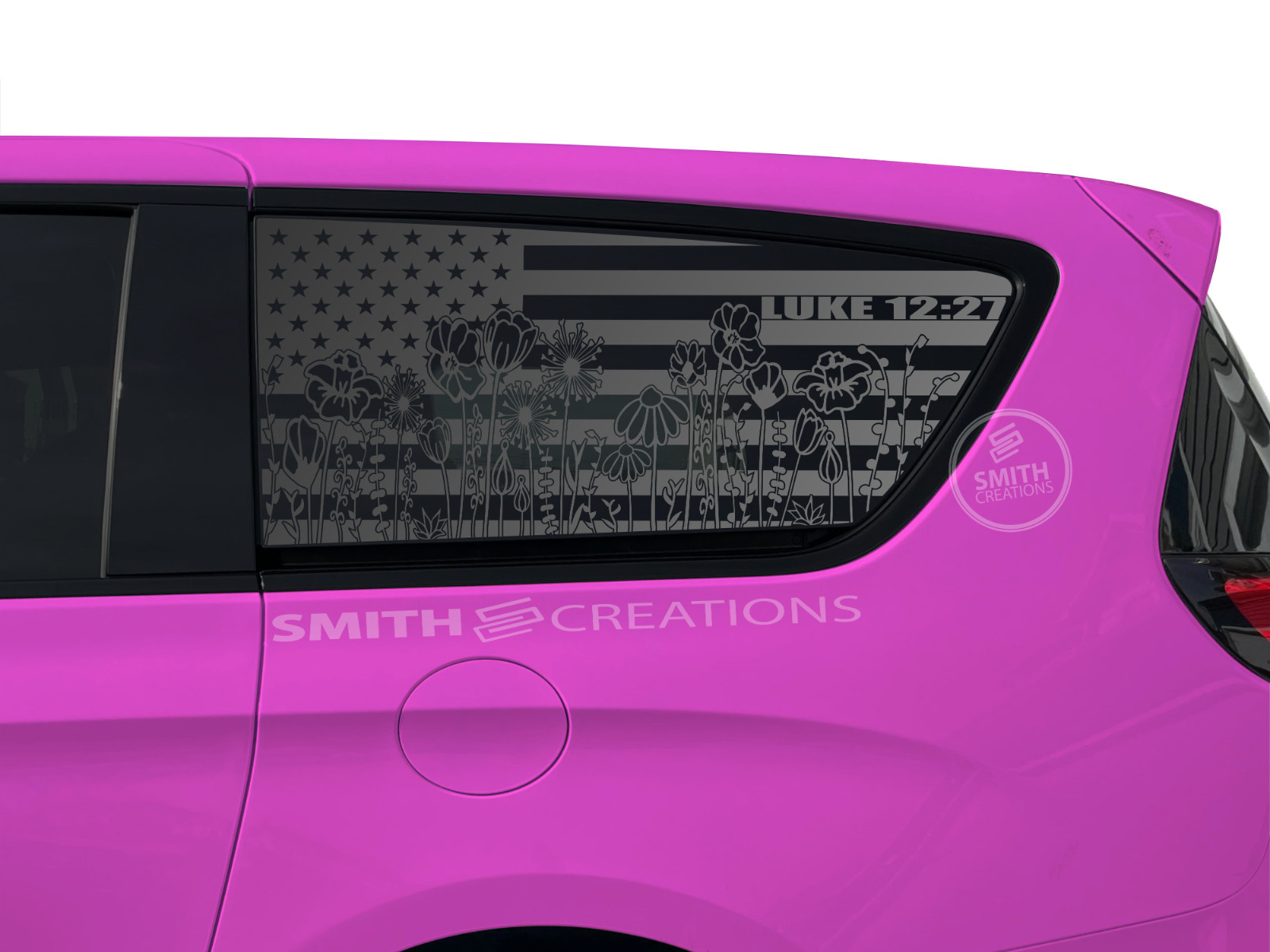 Fits 2017-26 Chrysler Pacifica & Voyager Luke 12:27 Standard US Wildflower Decal