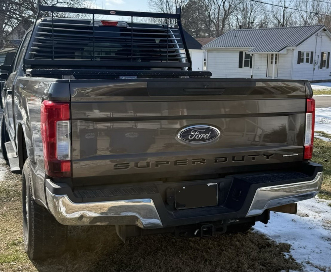 BLACK Tailgate Insert Letters Decal Vinyl for Ford F-250 F-350 Super Duty 17-21