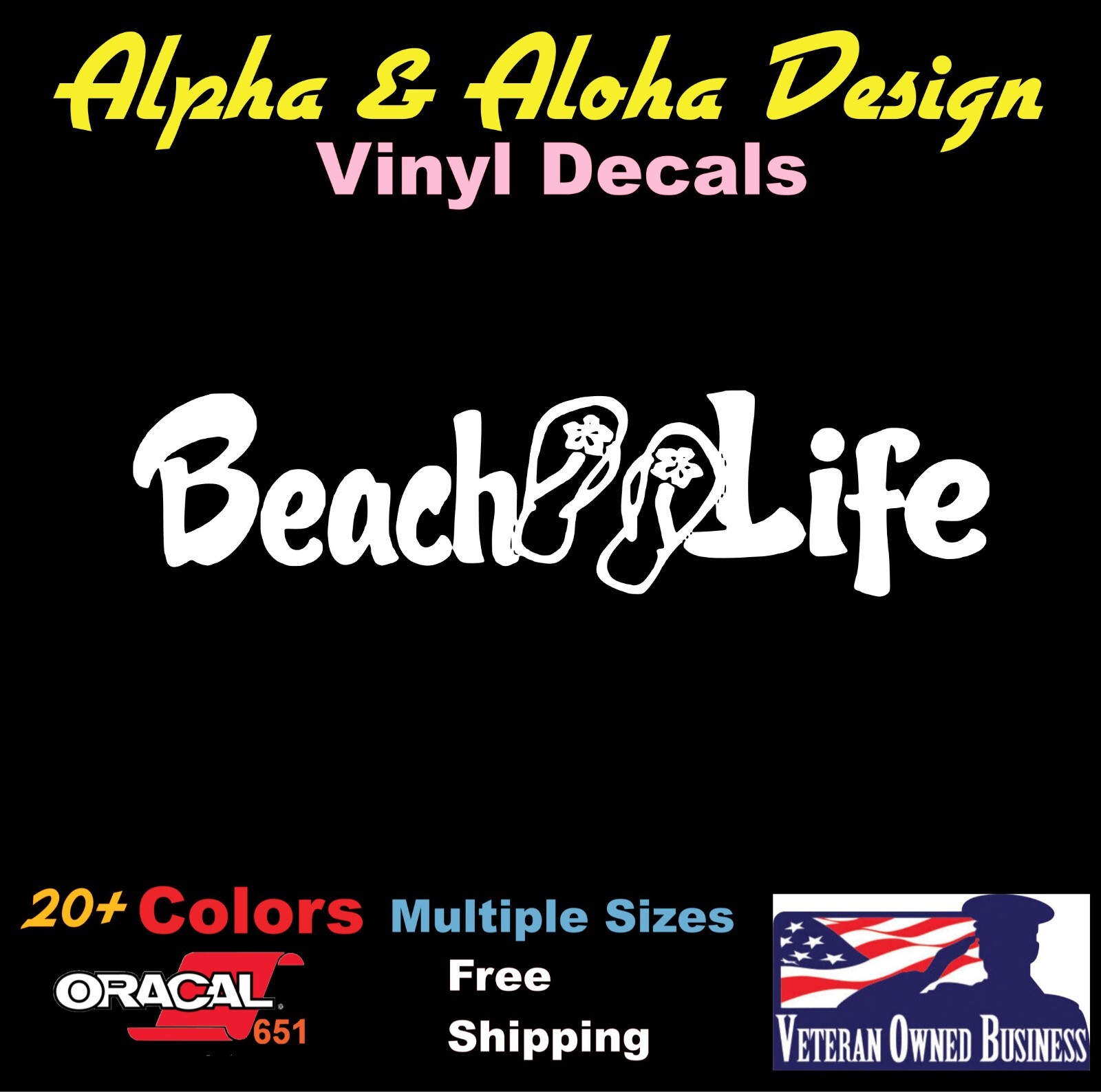 Beach Life Die Cut Vinyl Decal Truck Car Sticker Laptop Window