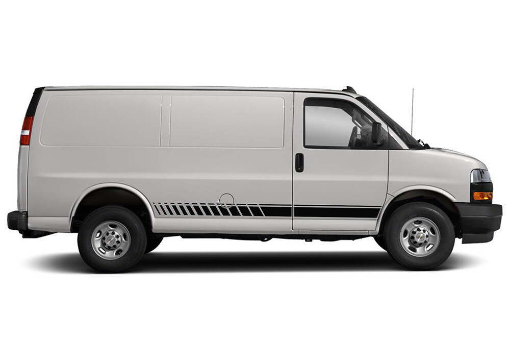 Sport stripes graphics decals stickers vinyl kit for Chevrolet Express Van Chevy