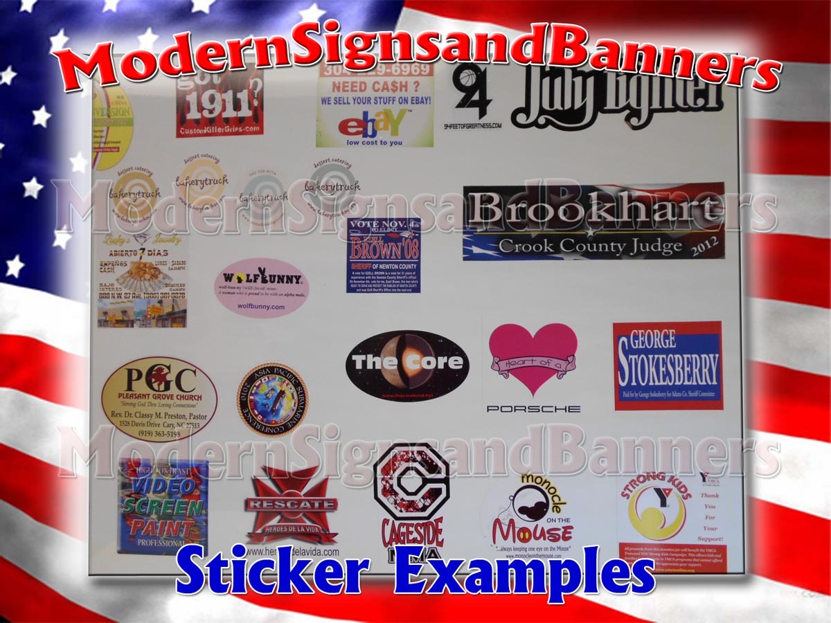 35 4×4 Custom Printed Full Color Outdoor Vinyl Car Bumper Sticker Decal Die Cut