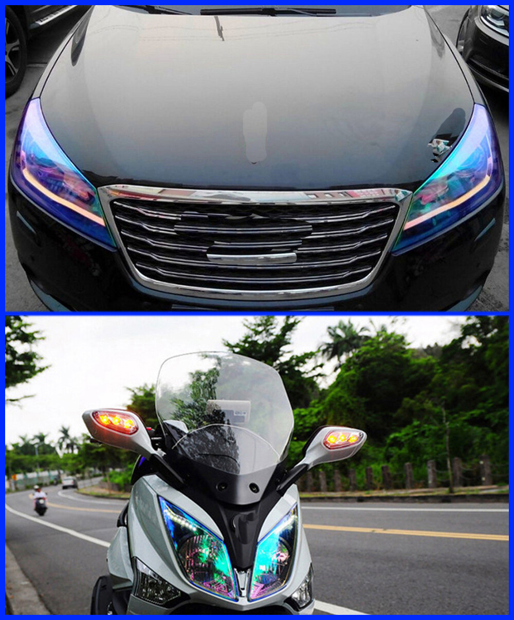 Headlight Protection Chameleon Tint Headlight Taillight Fog Light Vinyl Film kit