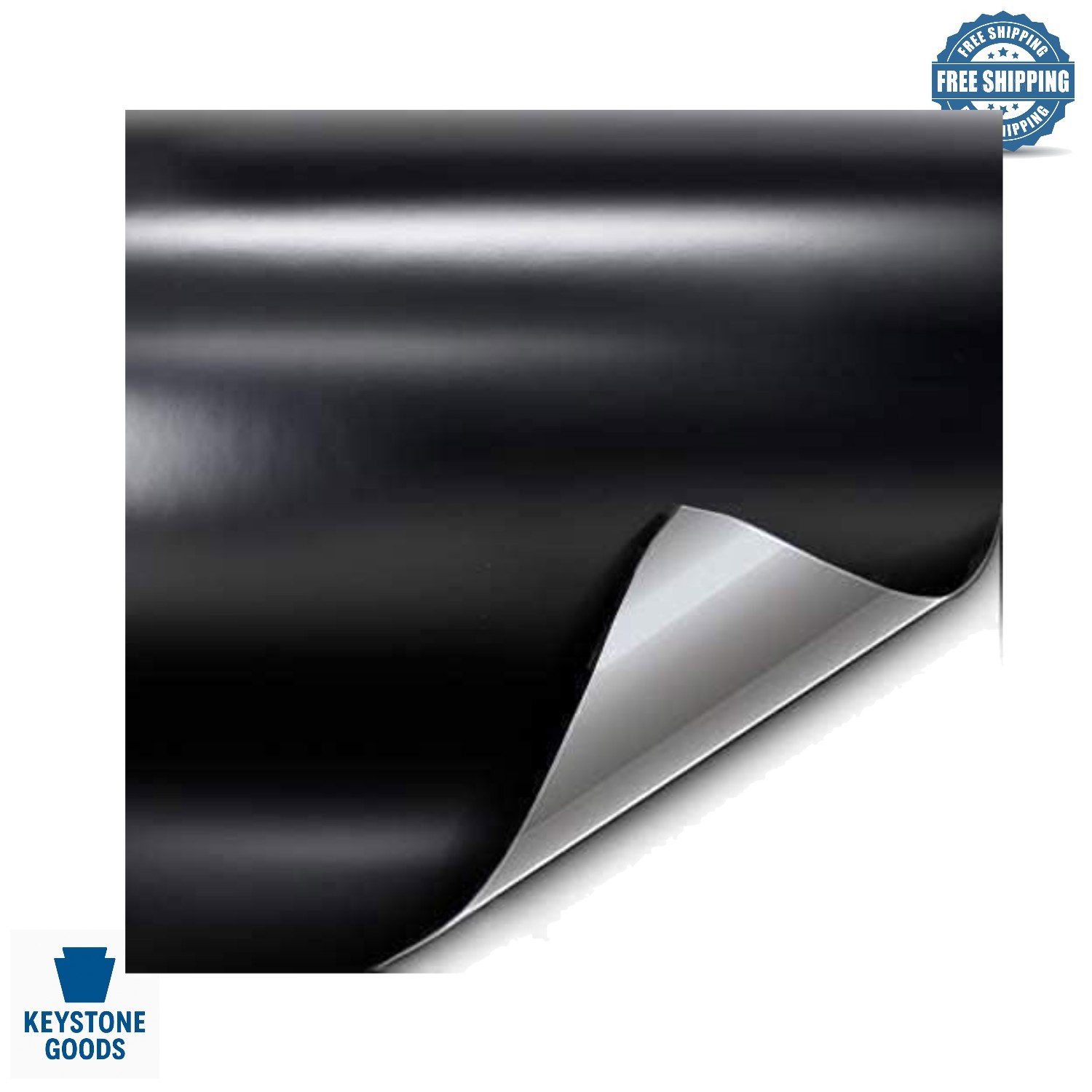 Black Satin Vinyl Wrap Film 1ft x 5ft for Automotive & Marine Projects