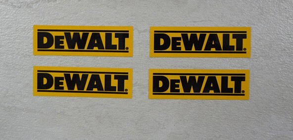4pc Dewalt yellow decals graphics stickers Drill Saw tools Cordless Pick Size