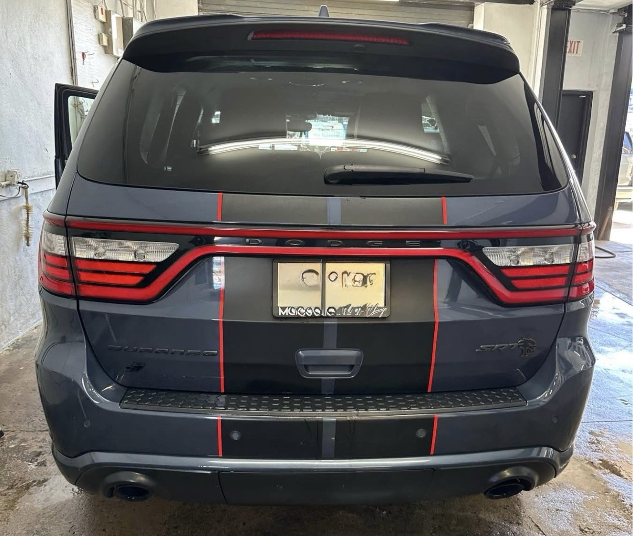 Dual 10″ stripes WITH HOOD SCOOP CUT OUT 2018 & UP Dodge Durango Hellcat RT SXT