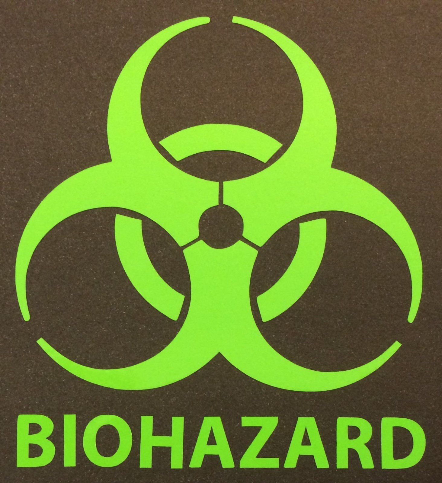 NEW LIME GREEN BIOHAZARD LOGO WARNING DANGER ZOMBIE OUTBREAK VINYL DECAL STICKER