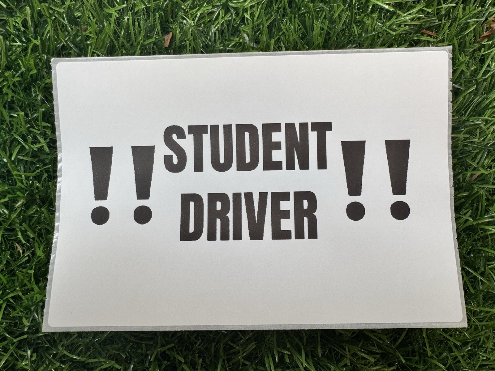 Student Driver Stickers 4″x6″ Pack of 5 New Driver Safety Car Decals (5 total)