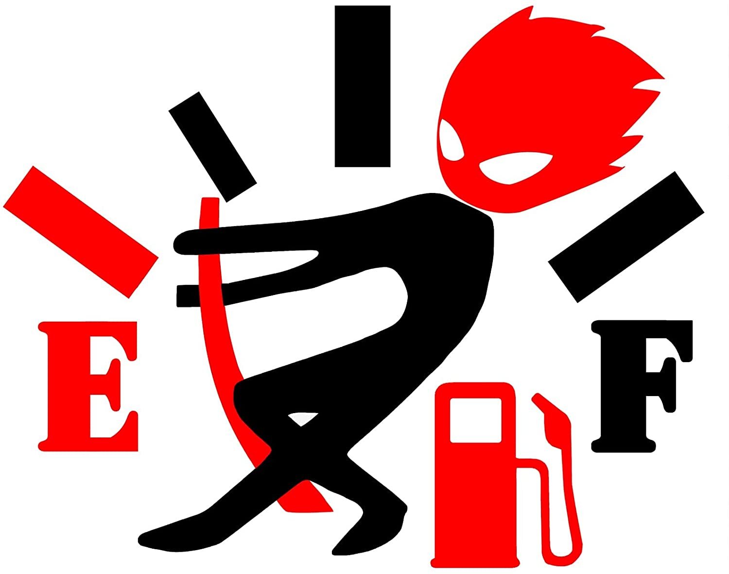 High Gas Consumption Decal Funny Fuel Gage Sticker