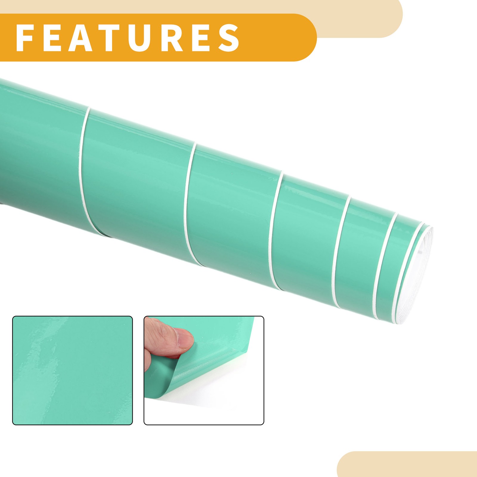 Turquoise Car Wrap Film 20x152cm(0.65ft x 5ft) Vinyl Wrap Cover 1 Pcs
