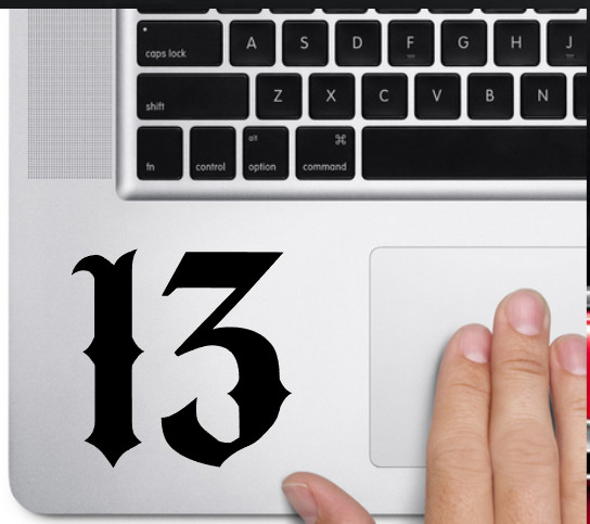 Lucky 13 Decal Vinyl Car Window Sticker ANY SIZE