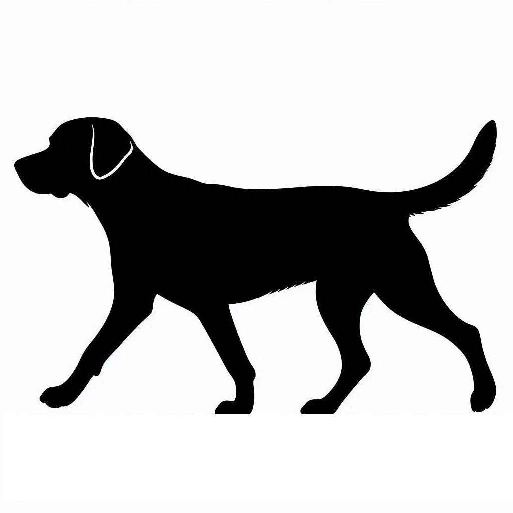 Walking Labrador Lab Dog Car Laptop Die Cut Vinyl Sticker Decal Left or Right