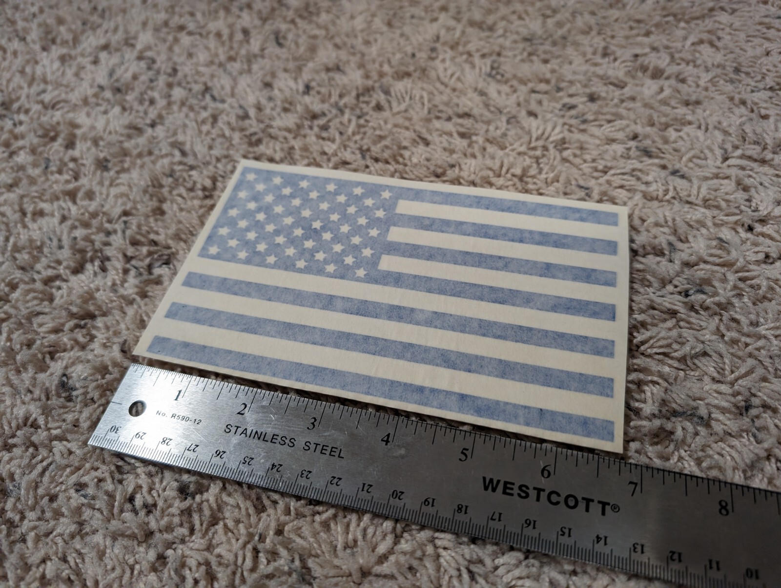 Large Die Cut Blue American Flag Vinyl Decal Sticker Thin Red/ Blue Line 6.75″