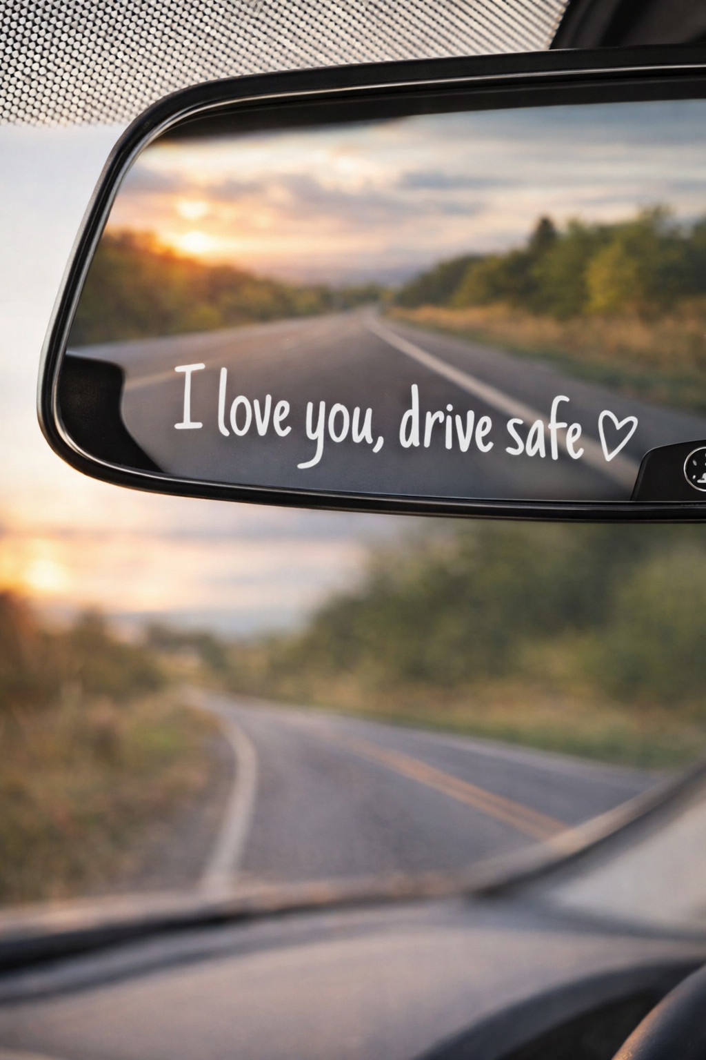 2x I Love You Drive Safe Heart Mirror Decal Sticker Vinyl Truck Window Car New