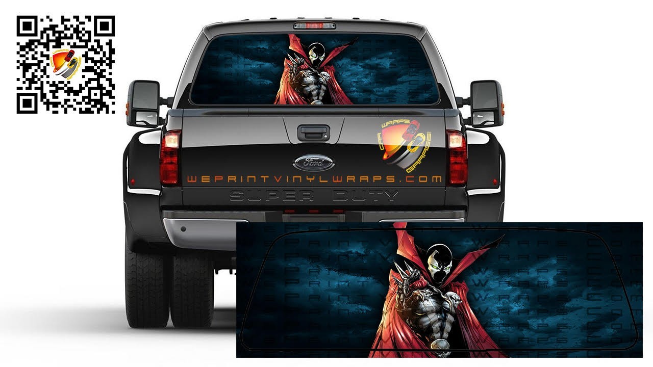 Spawn Rear Window Tint Perforated Graphic Vinyl Decal Cars Trucks Campers RV