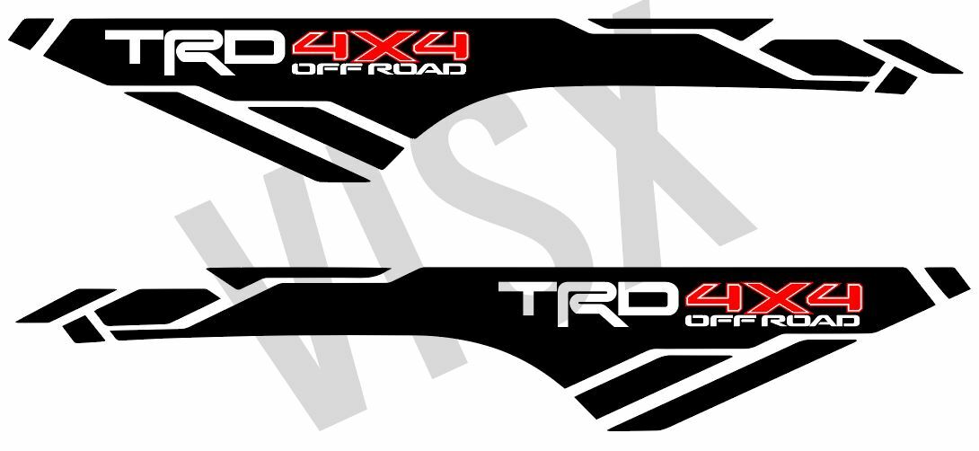 X2 TRD 4×4 off-road vinyl decal for 2013-2019 Toyota Tacoma bed side