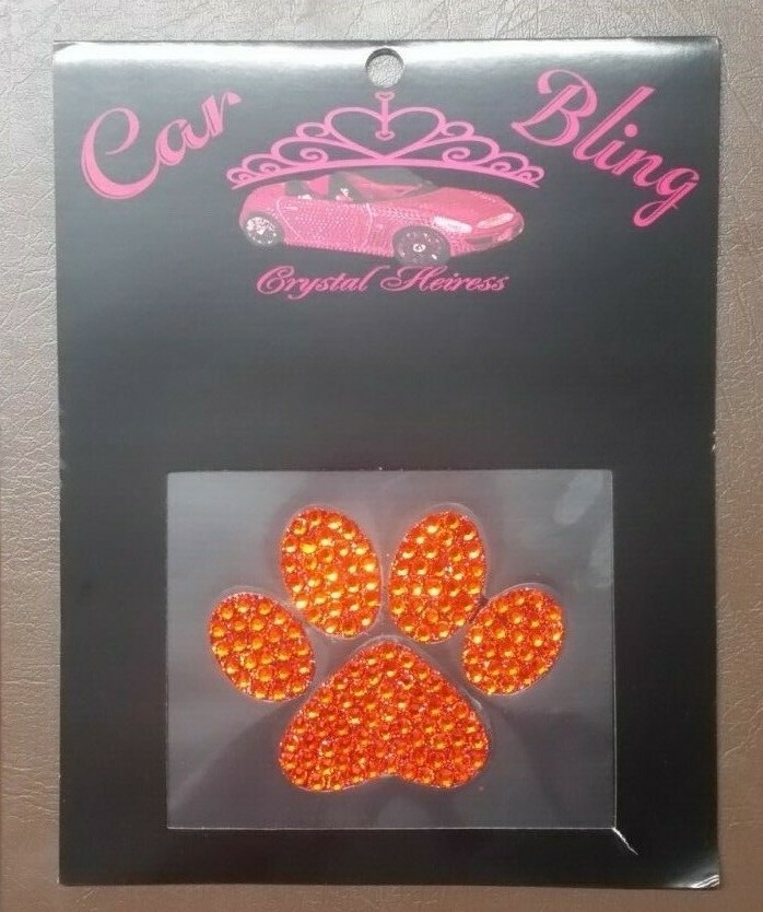 Crystal Heiress Car Bling Paw Print 4″ x 5″ Decal
